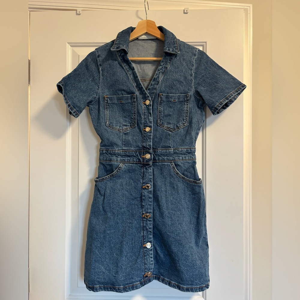 Zara Blue Denim Mini Dress